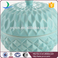 Embossed Beautiful Ceramic Container With Lid For Home